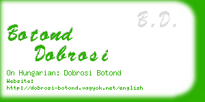 botond dobrosi business card